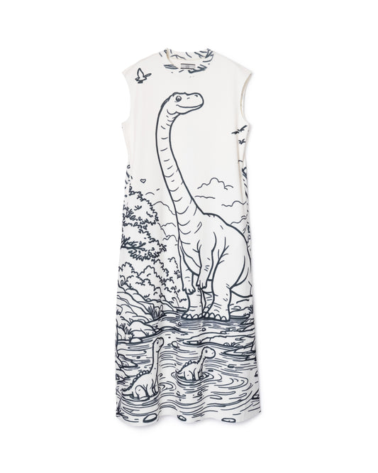 [PRE ORDER] PRINT RIB NO SLEEVE ONE-PIECE (DRAWING)