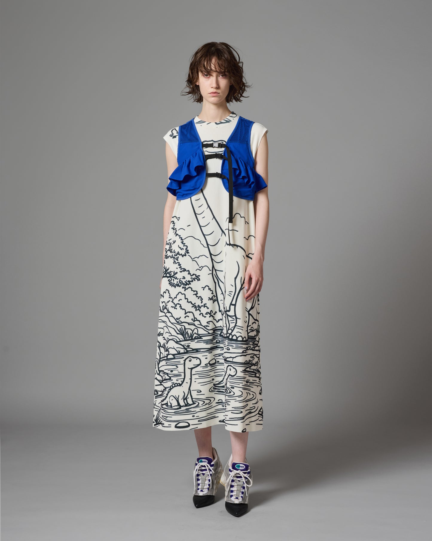 [PRE ORDER] PRINT RIB NO SLEEVE ONE-PIECE (DRAWING)