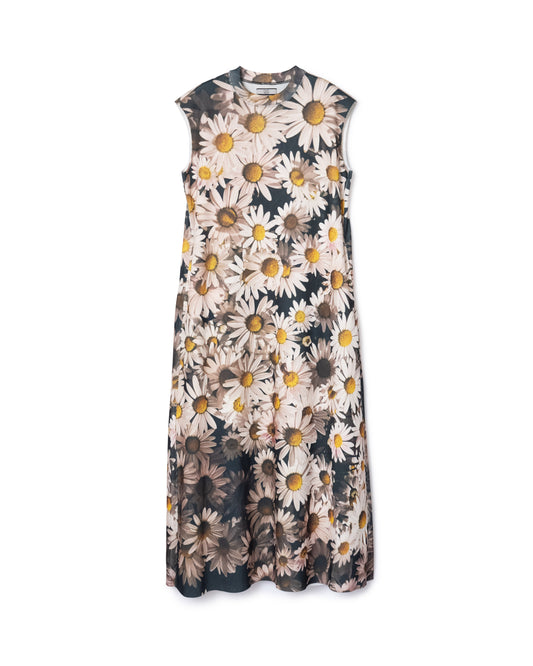 [PRE ORDER] PRINT RIB NO SLEEVE ONE-PIECE (FLOWER)