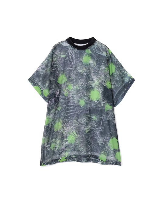 [PRE ORDER] DIRECT PRINT SHEER T-SHIRT (GREEN FLOWER)