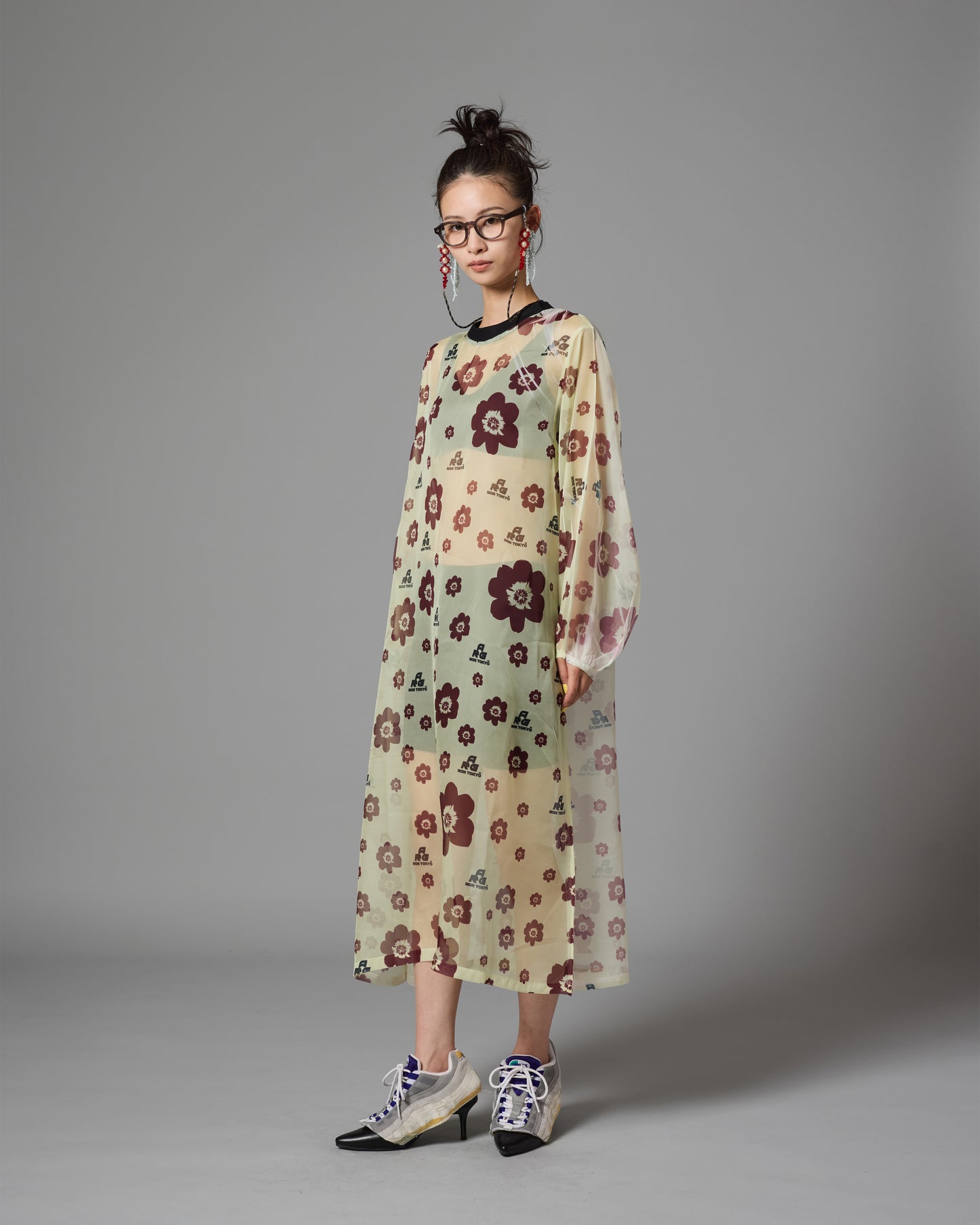 [PRE ORDER] DIRECT PRINT SHEER ONE-PIECE (FLOWER LOGO)