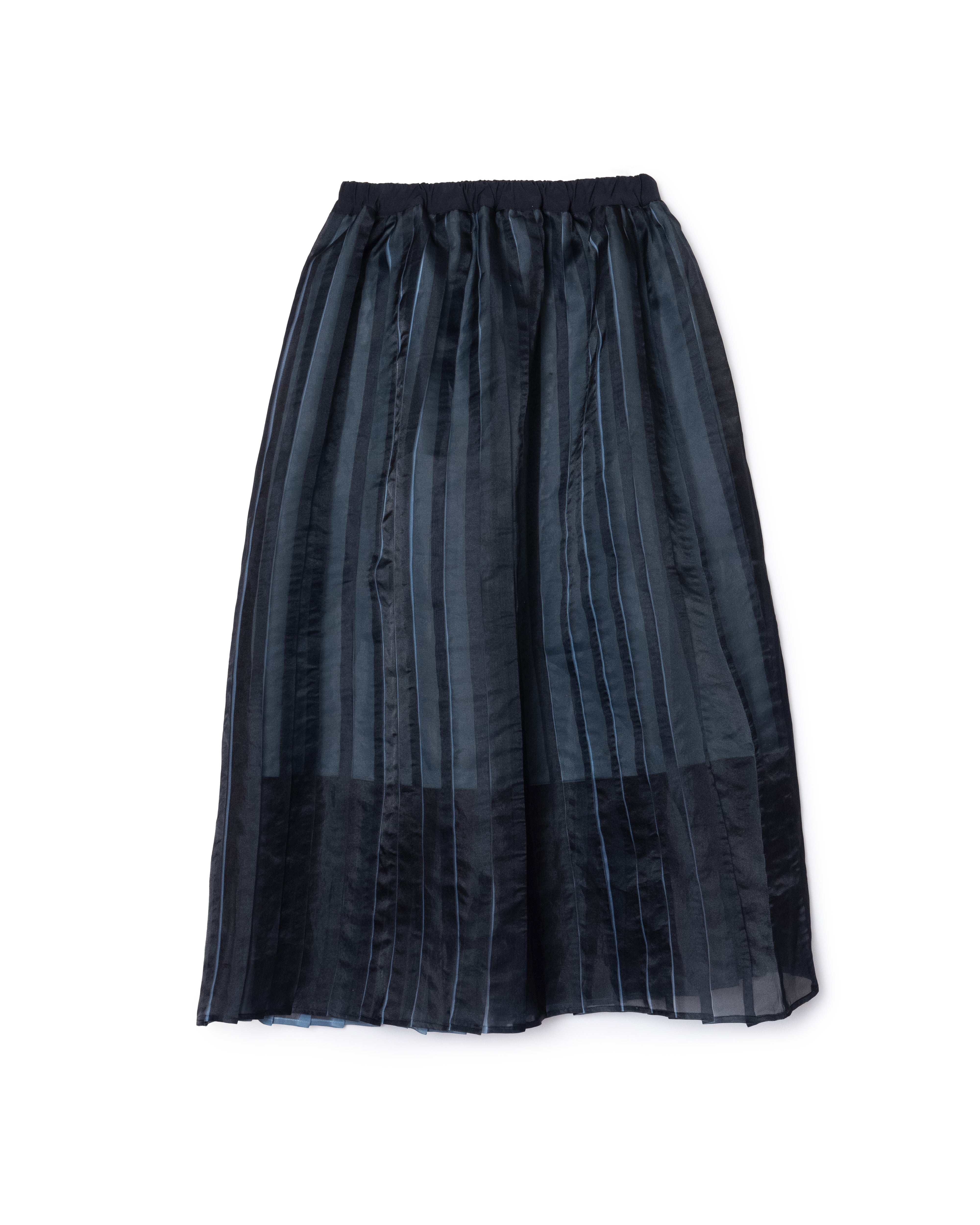 DIRECT PRINT SHEER PLEATS SKIRT (BLACK) – NON TOKYO