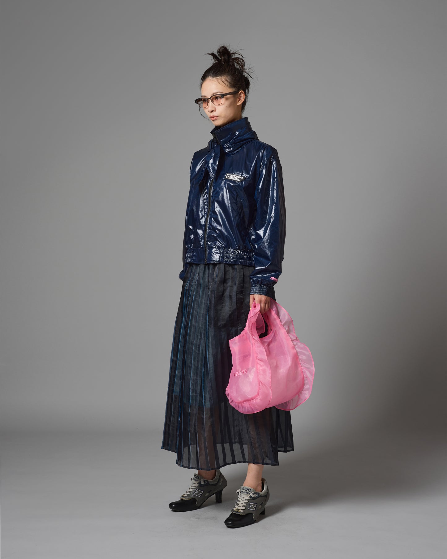 [PRE ORDER] DIRECT PRINT SHEER PLEATS SKIRT (BLACK)