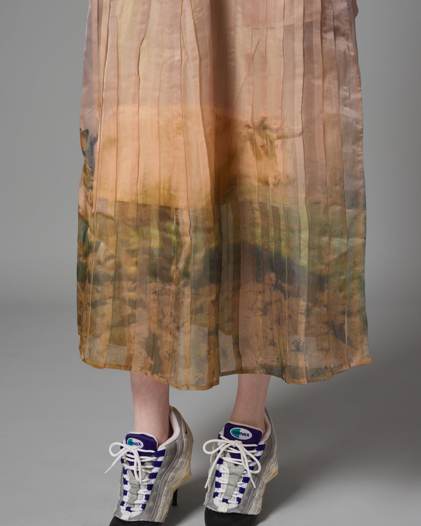 [PRE ORDER] DIRECT PRINT SHEER PLEATS SKIRT (COW)