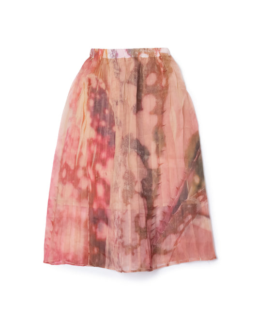 [PRE ORDER] DIRECT PRINT SHEER PLEATS SKIRT (PINK)