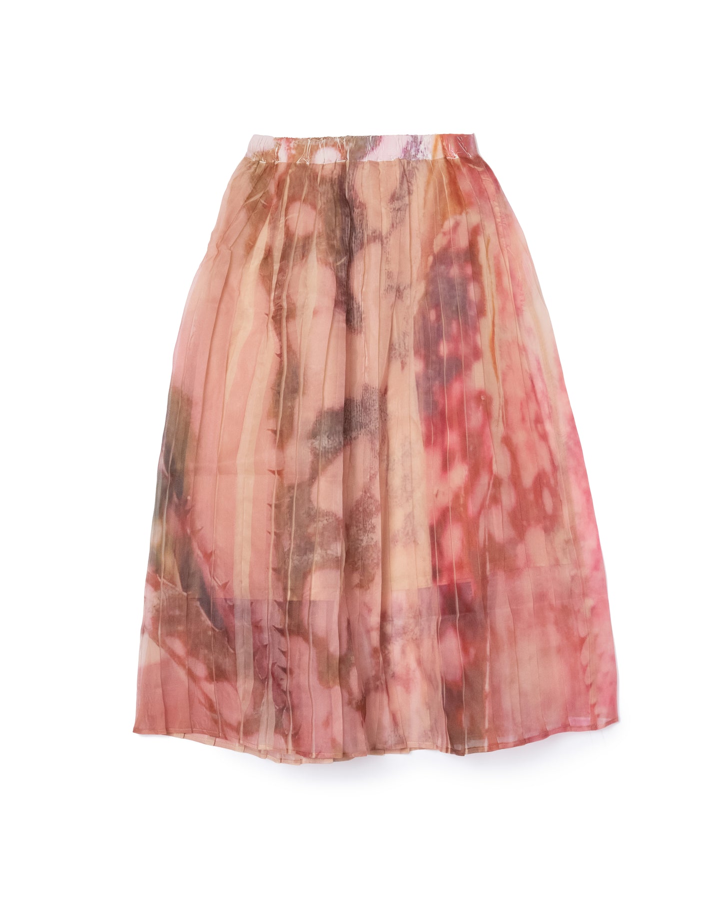 [PRE ORDER] DIRECT PRINT SHEER PLEATS SKIRT (PINK)