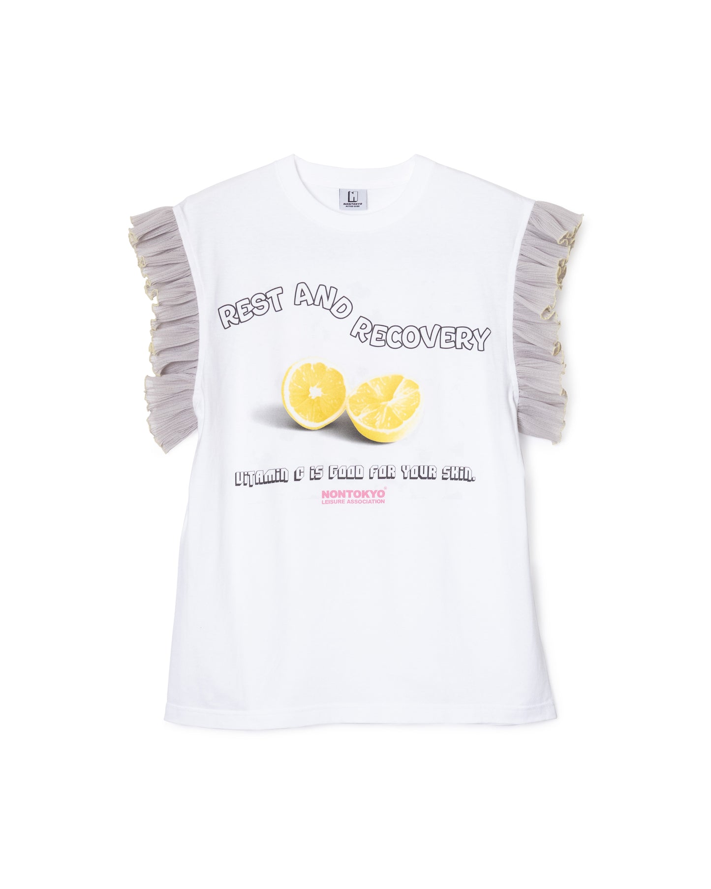 FRILL SLEEVE T-SHIRT (WHITE)