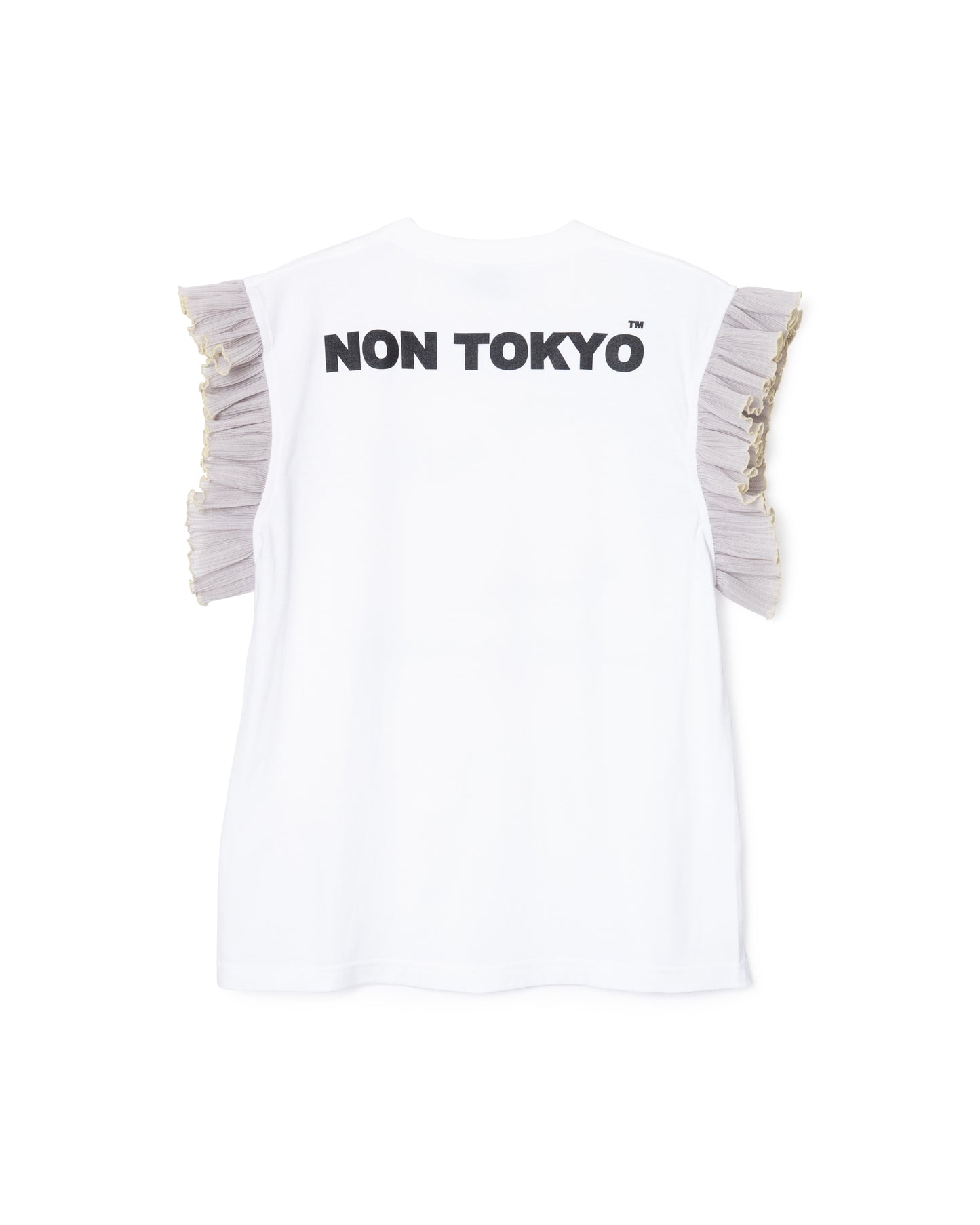 FRILL SLEEVE T-SHIRT (WHITE)