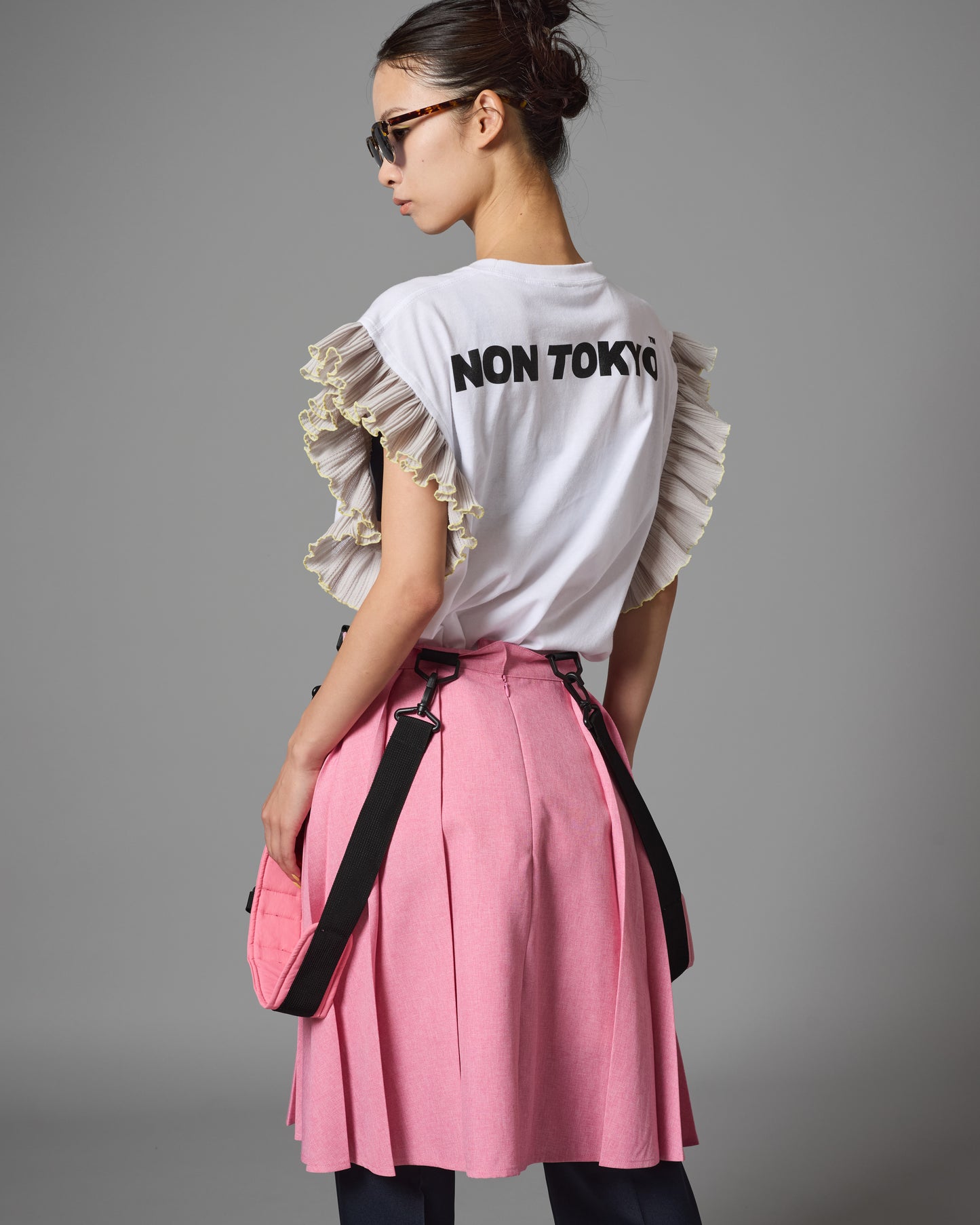 FRILL SLEEVE T-SHIRT (WHITE)