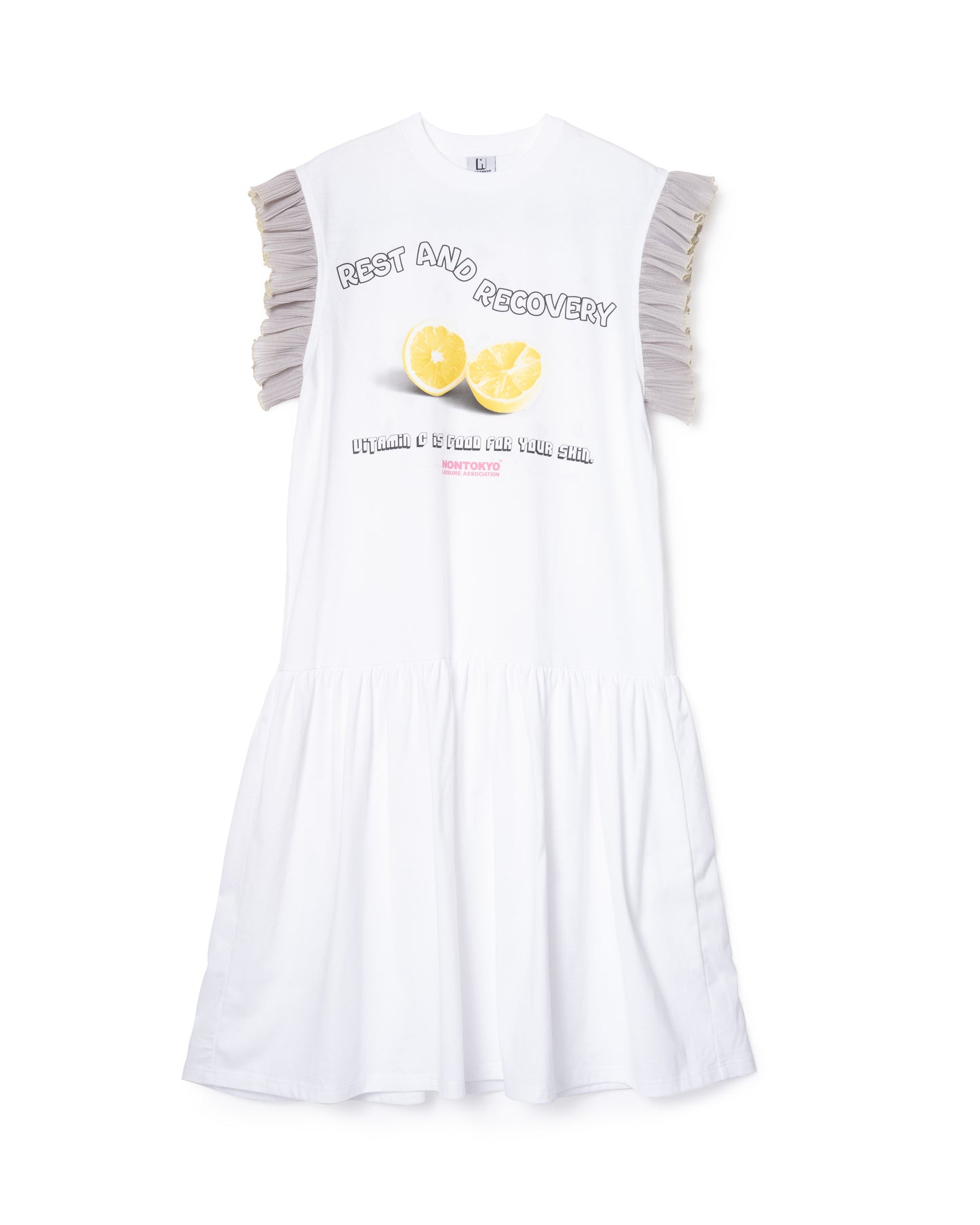 FRILL SLEEVE ONE-PIECE (WHITE)