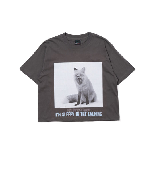 FOX PRINT SHORT T-SHIRT (GRAY)