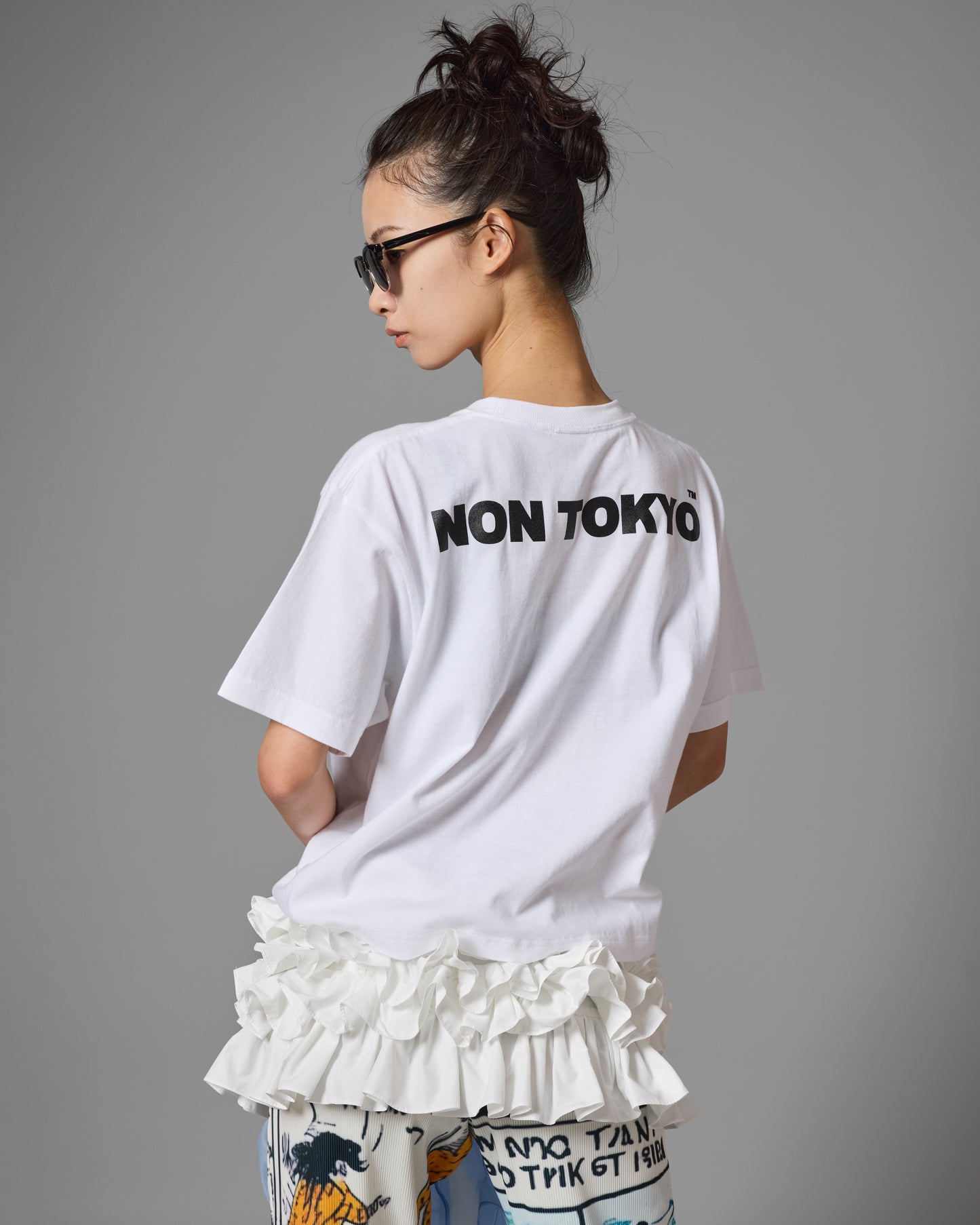 FOX PRINT SHORT T-SHIRT (WHITE)
