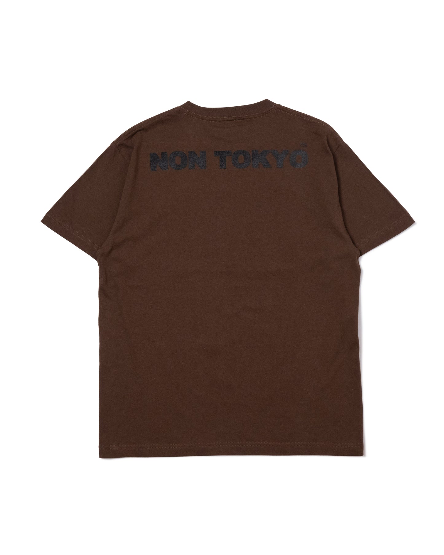CHERRY JACQUARD PRINT SHORT T-SHIRT (BROWN)