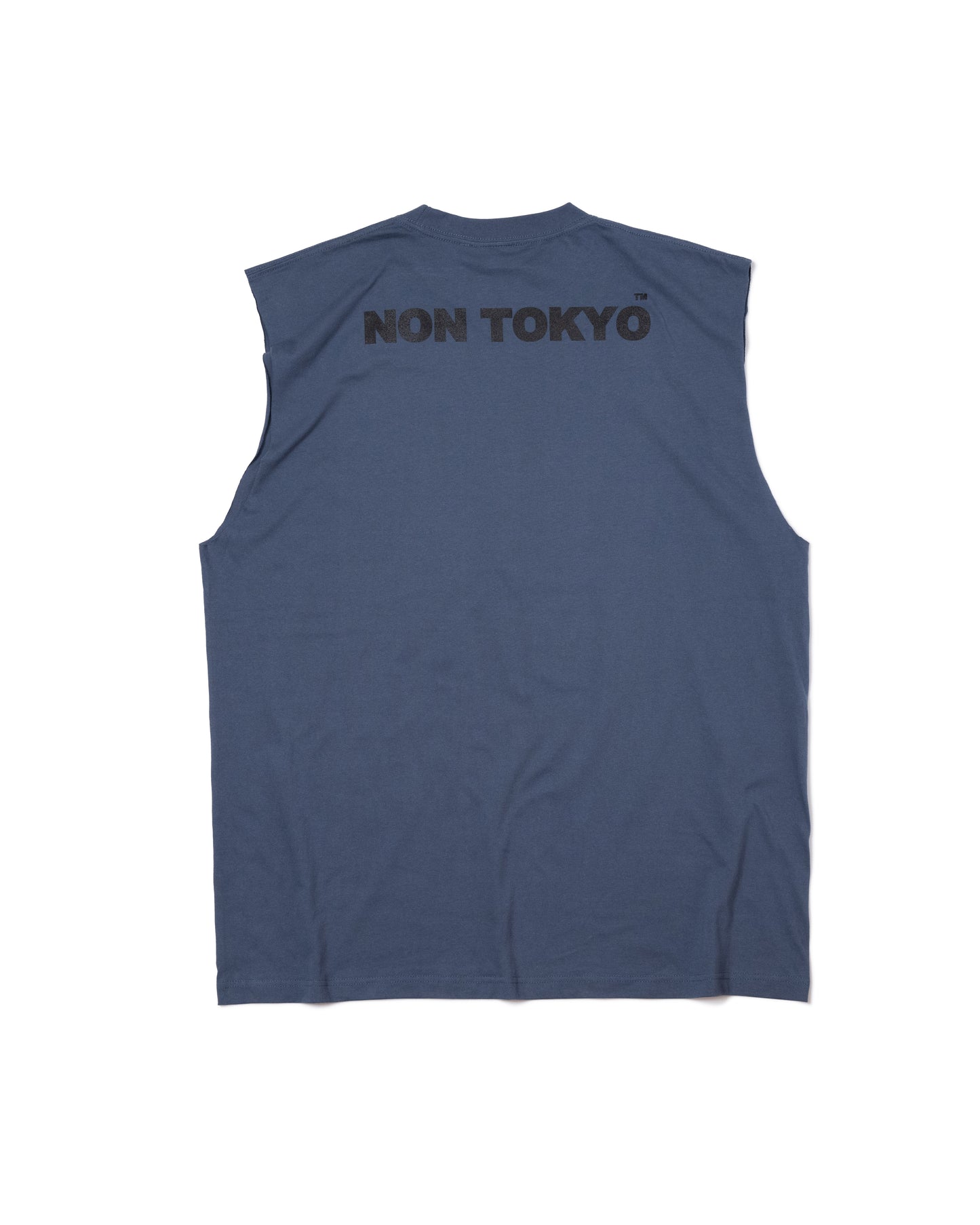 DUCK PRINT NO-SLEEVE T-SHIRT (BLUE)