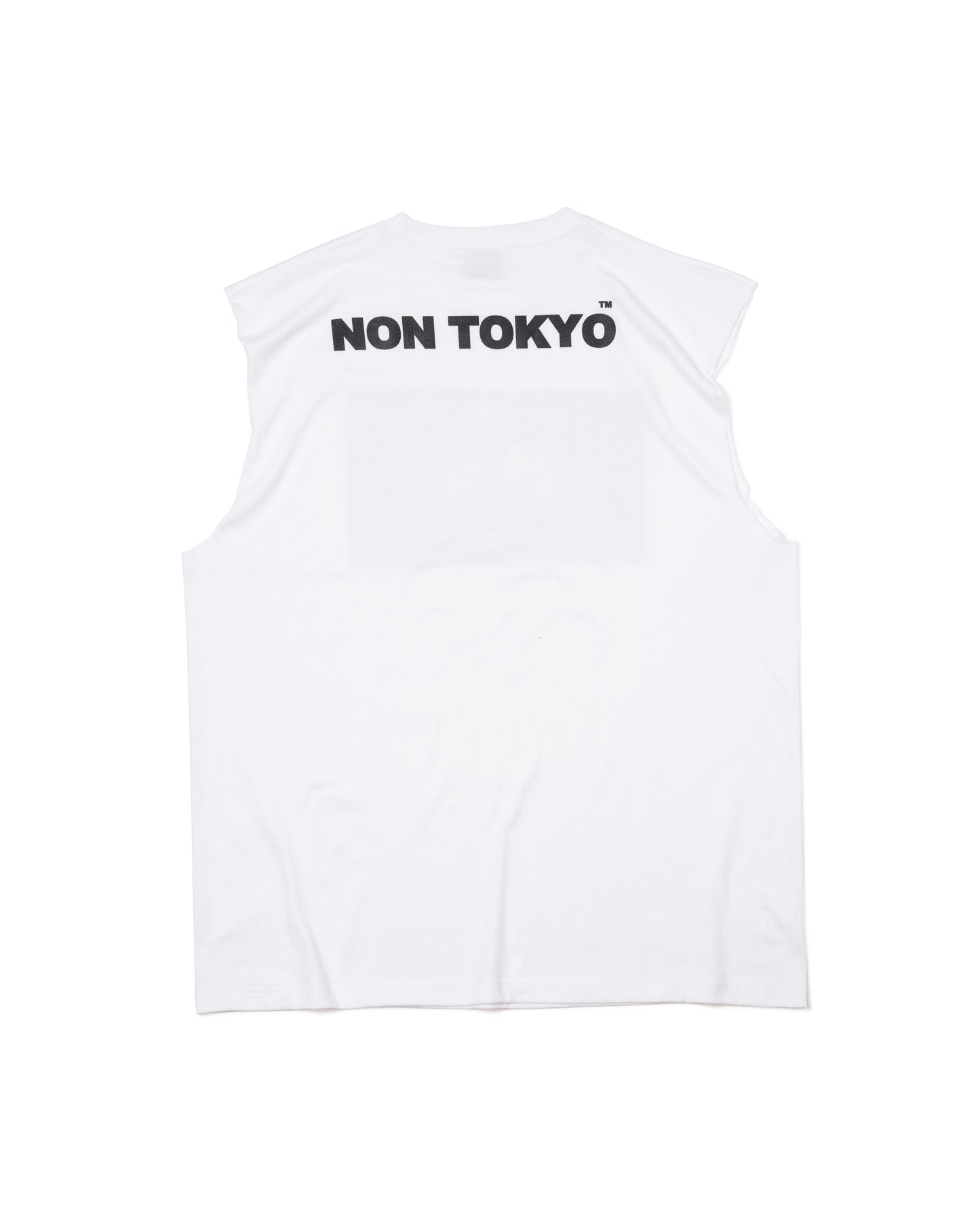 DUCK PRINT NO-SLEEVE T-SHIRT (WHITE)