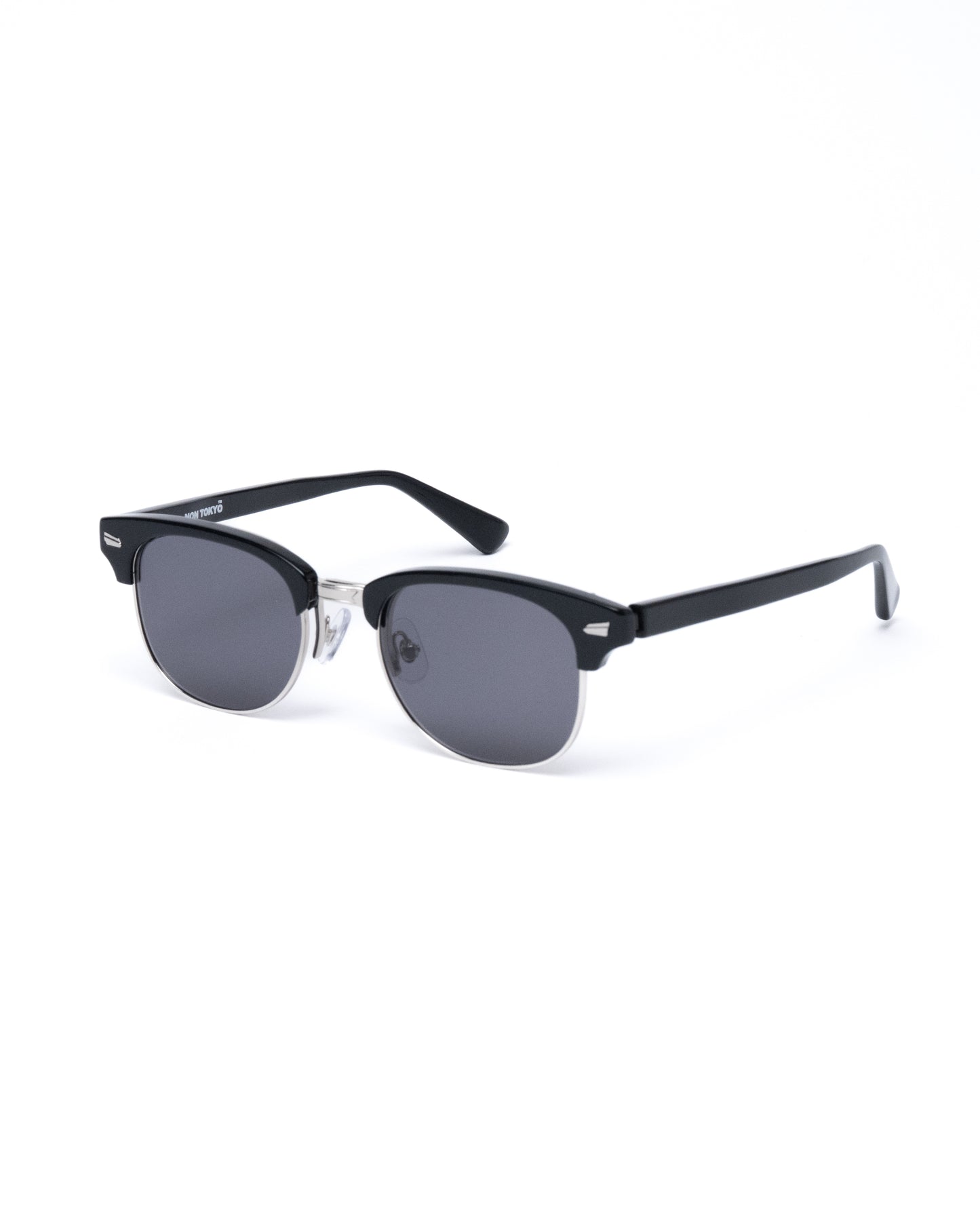 FLIP-UP METAL SIRMONT SUNGLASSES (BLACK/BLACK LENS)