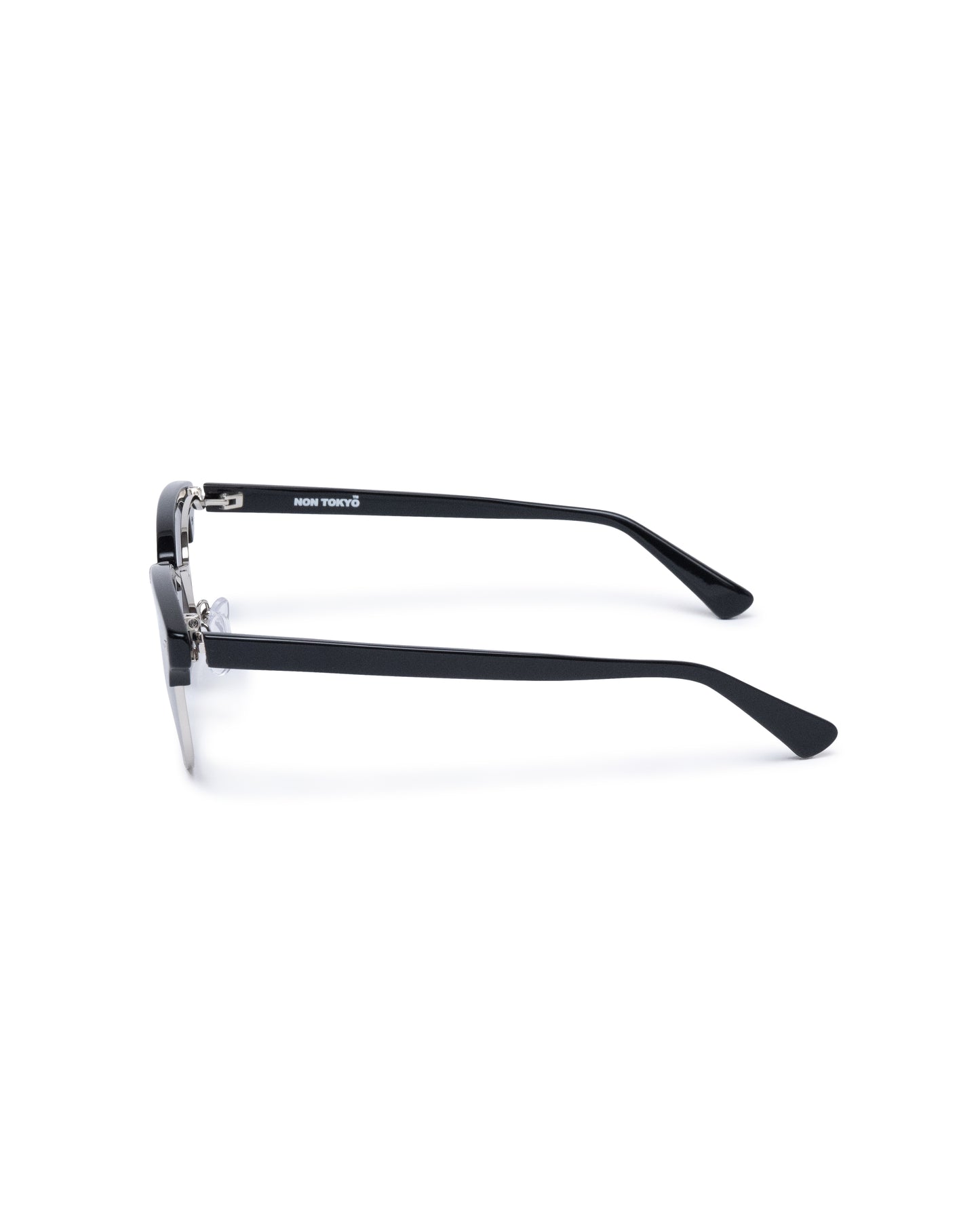 FLIP-UP METAL SIRMONT SUNGLASSES (BLACK/BLACK LENS)