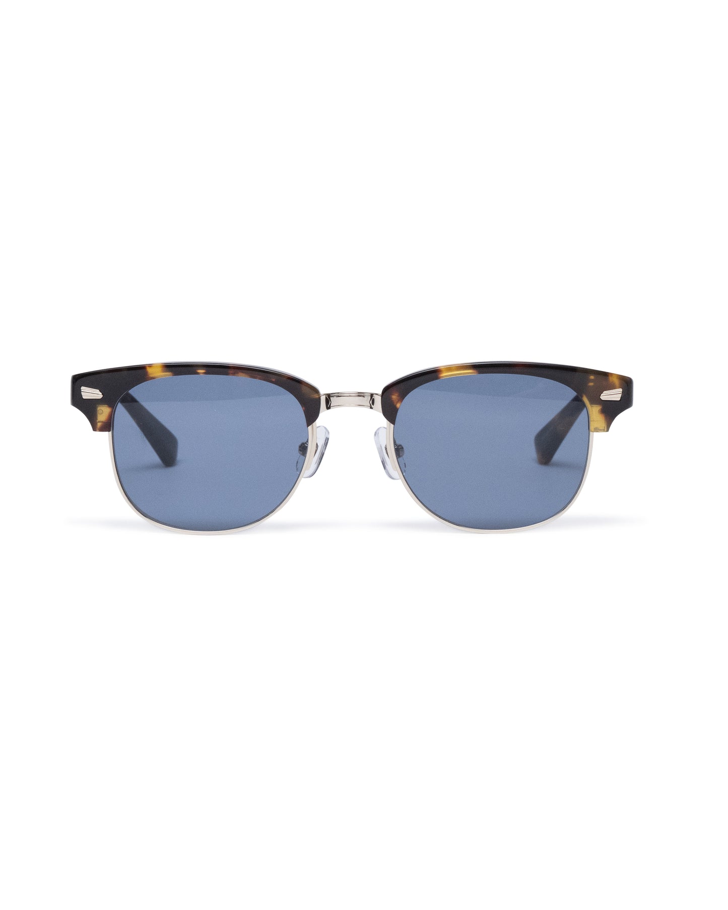 FLIP-UP METAL SIRMONT SUNGLASSES (BROWN/BLUE LENS)