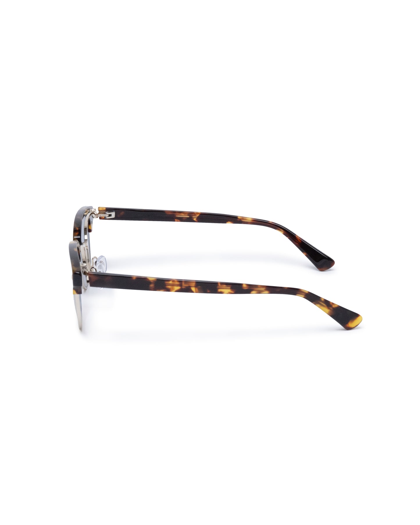 FLIP-UP METAL SIRMONT SUNGLASSES (BROWN/BLUE LENS)