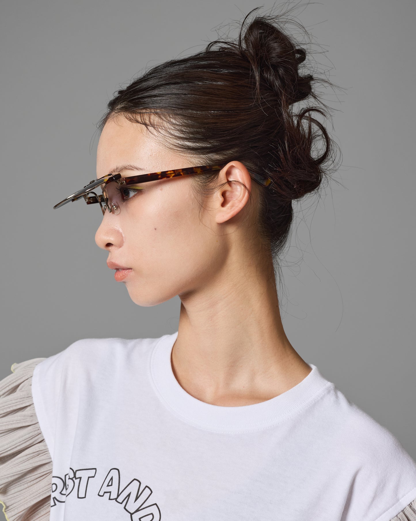 FLIP-UP METAL SIRMONT SUNGLASSES (BROWN/BLUE LENS)
