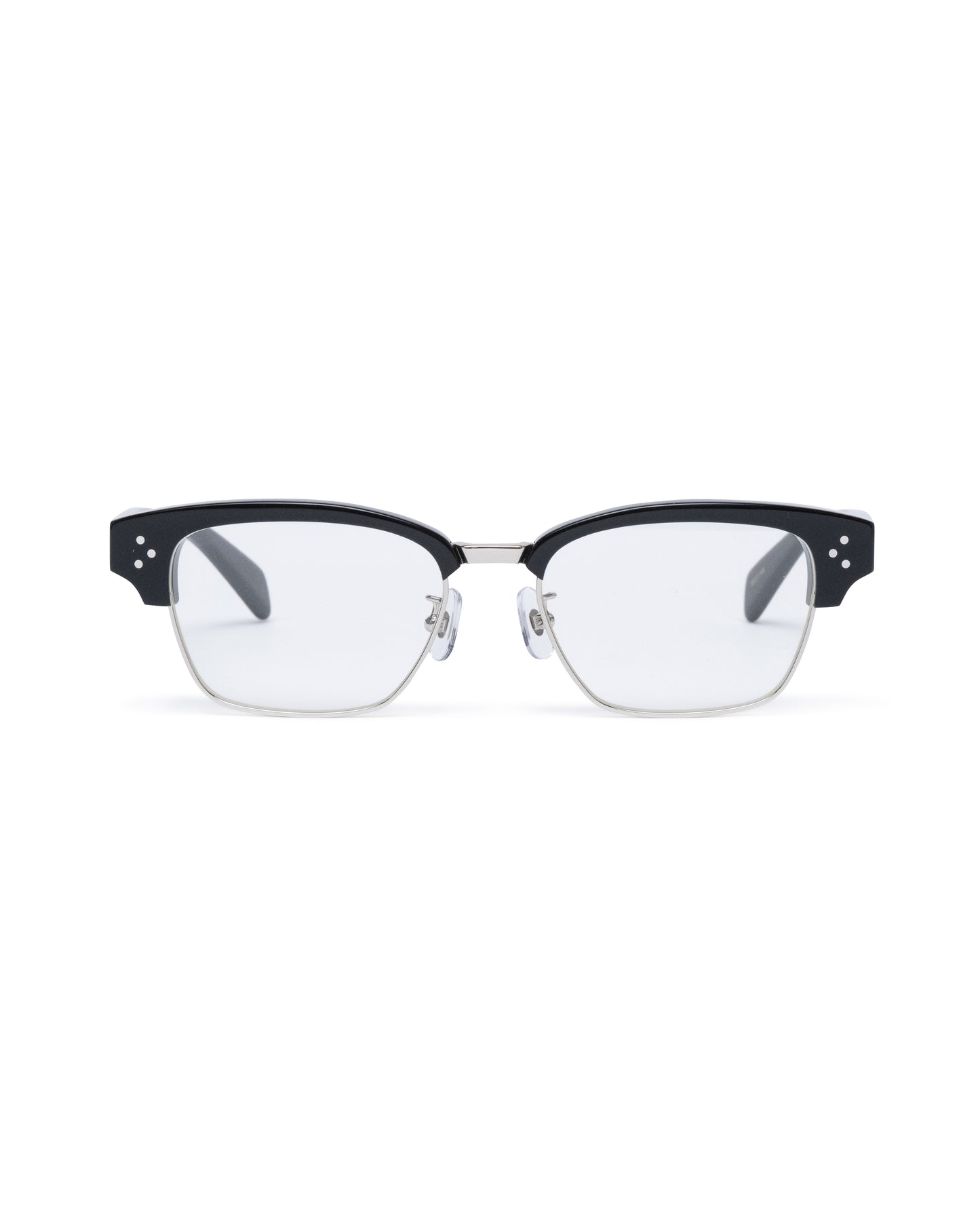 METAL SIRMONT GLASSES (BLACK/CLEAR LENS)