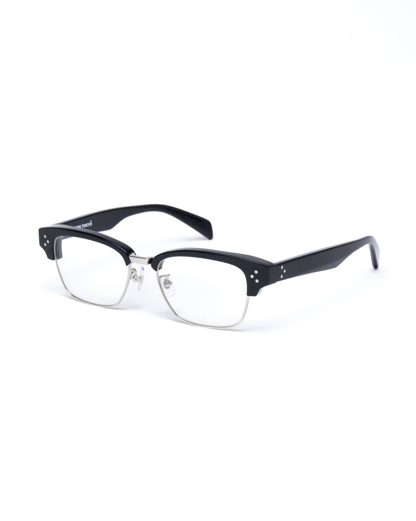 METAL SIRMONT GLASSES (BLACK/CLEAR LENS)