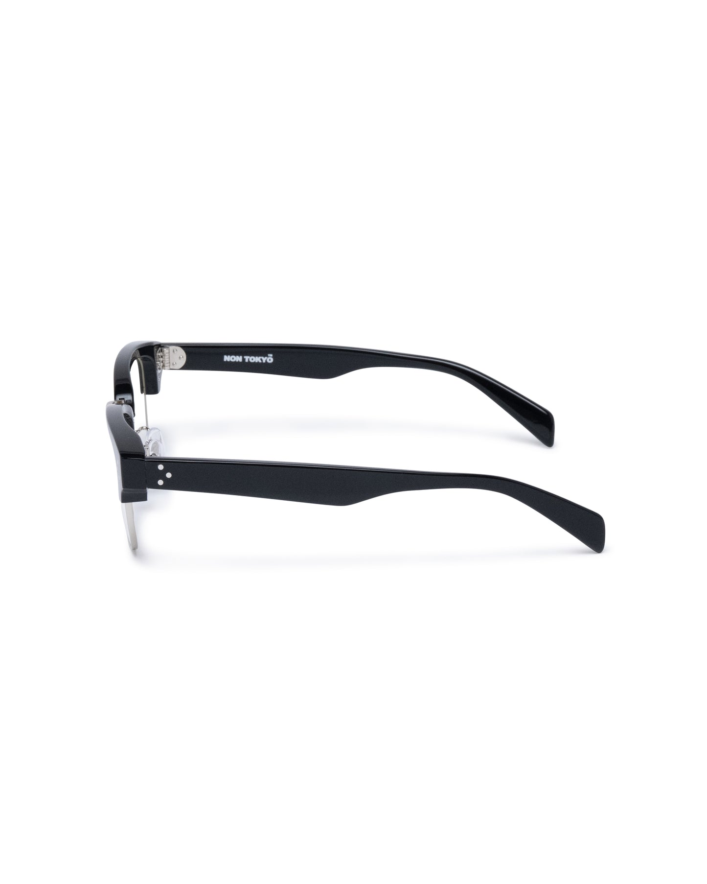 METAL SIRMONT GLASSES (BLACK/CLEAR LENS)