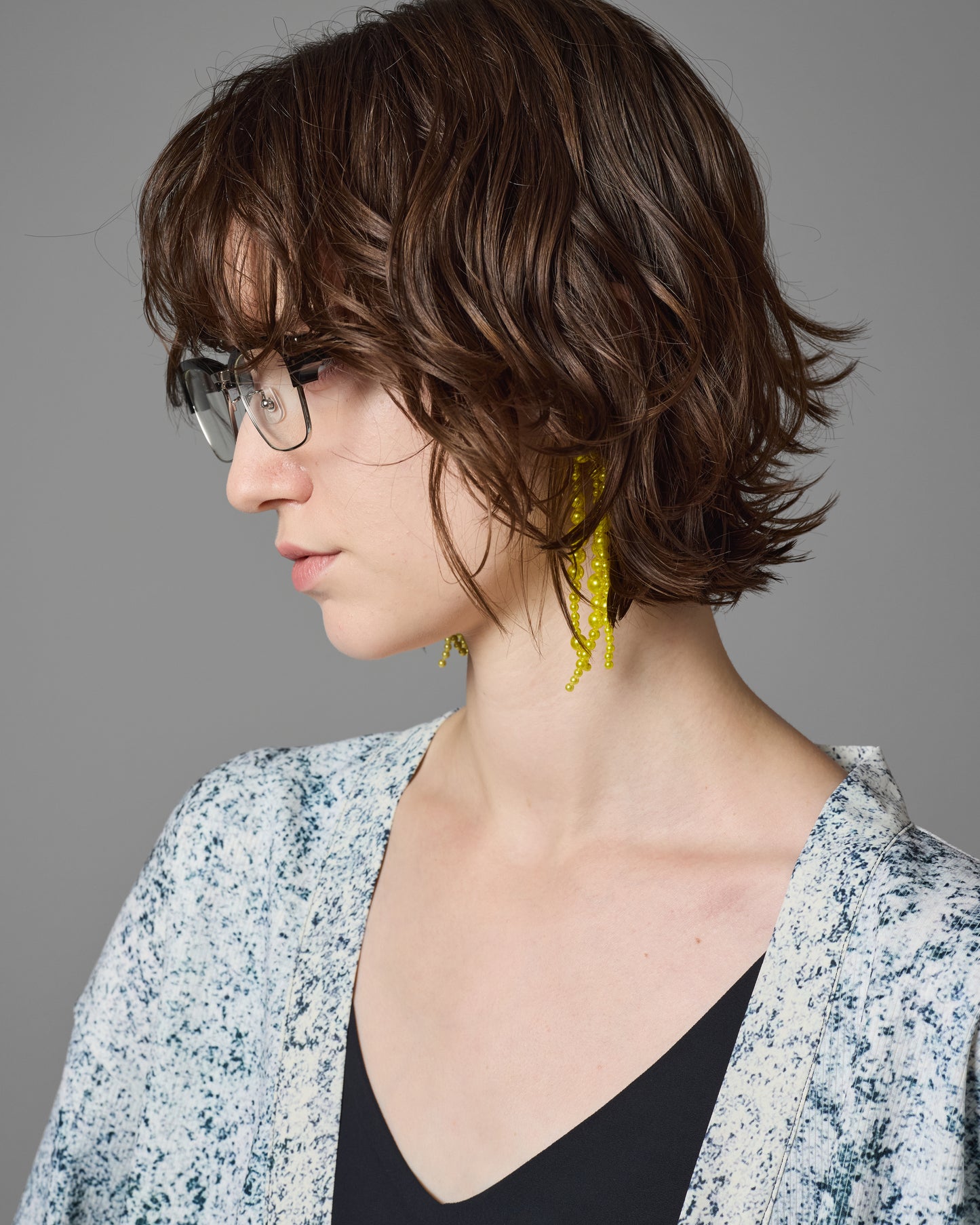 METAL SIRMONT GLASSES (BLACK/CLEAR LENS)