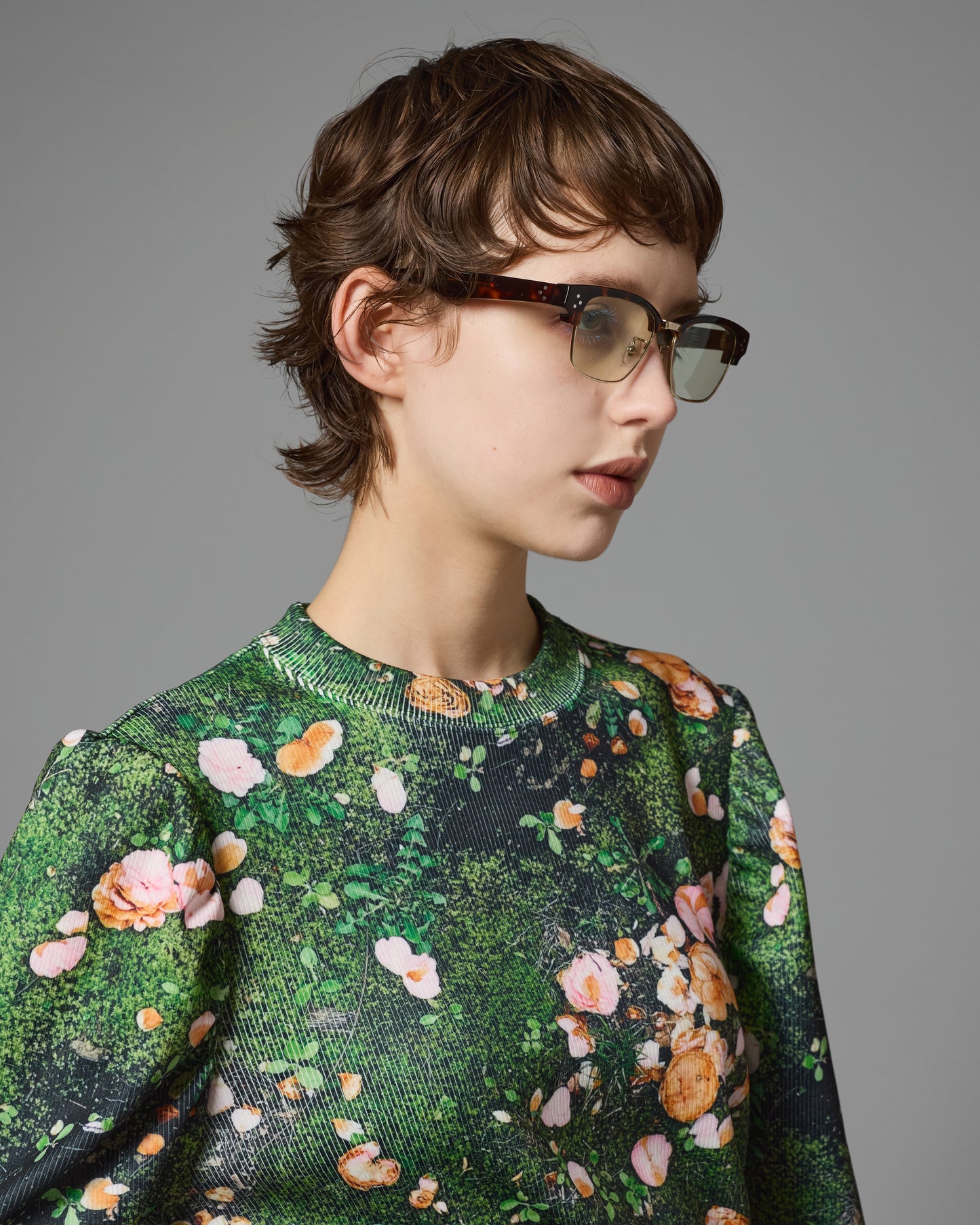 METAL SIRMONT GLASSES (BROWN/GREEN LENS)