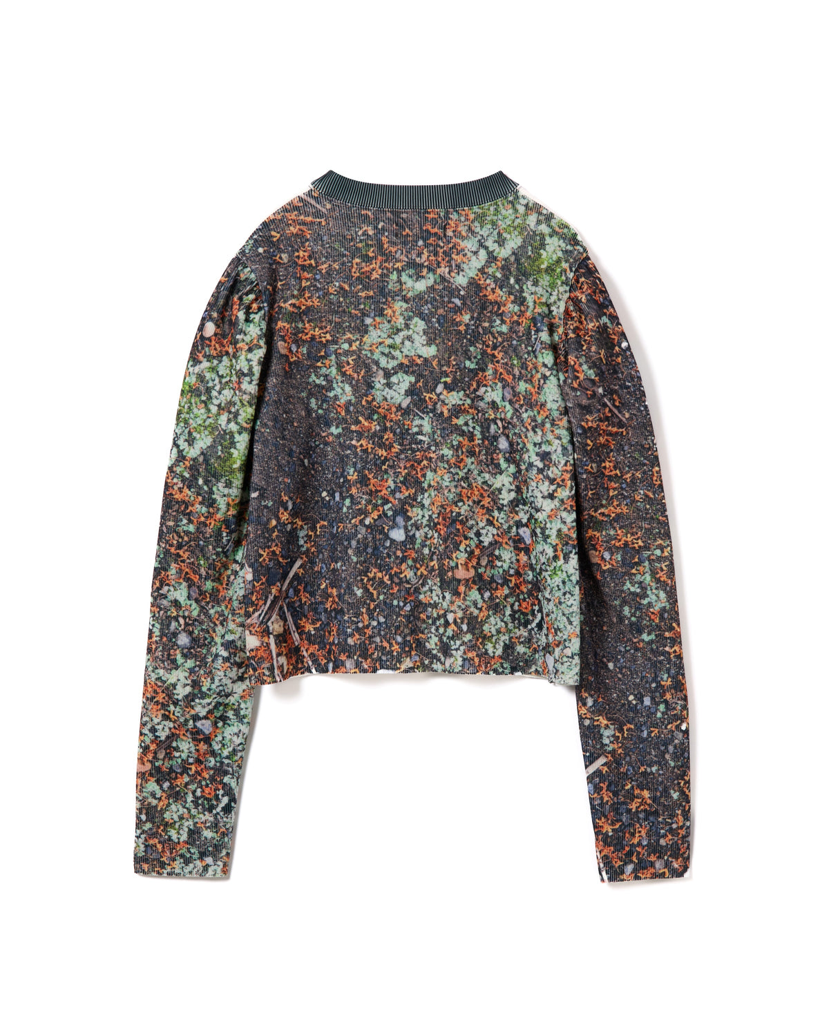 PRINT RIB PUFF SLEEVE C/S (RUST)