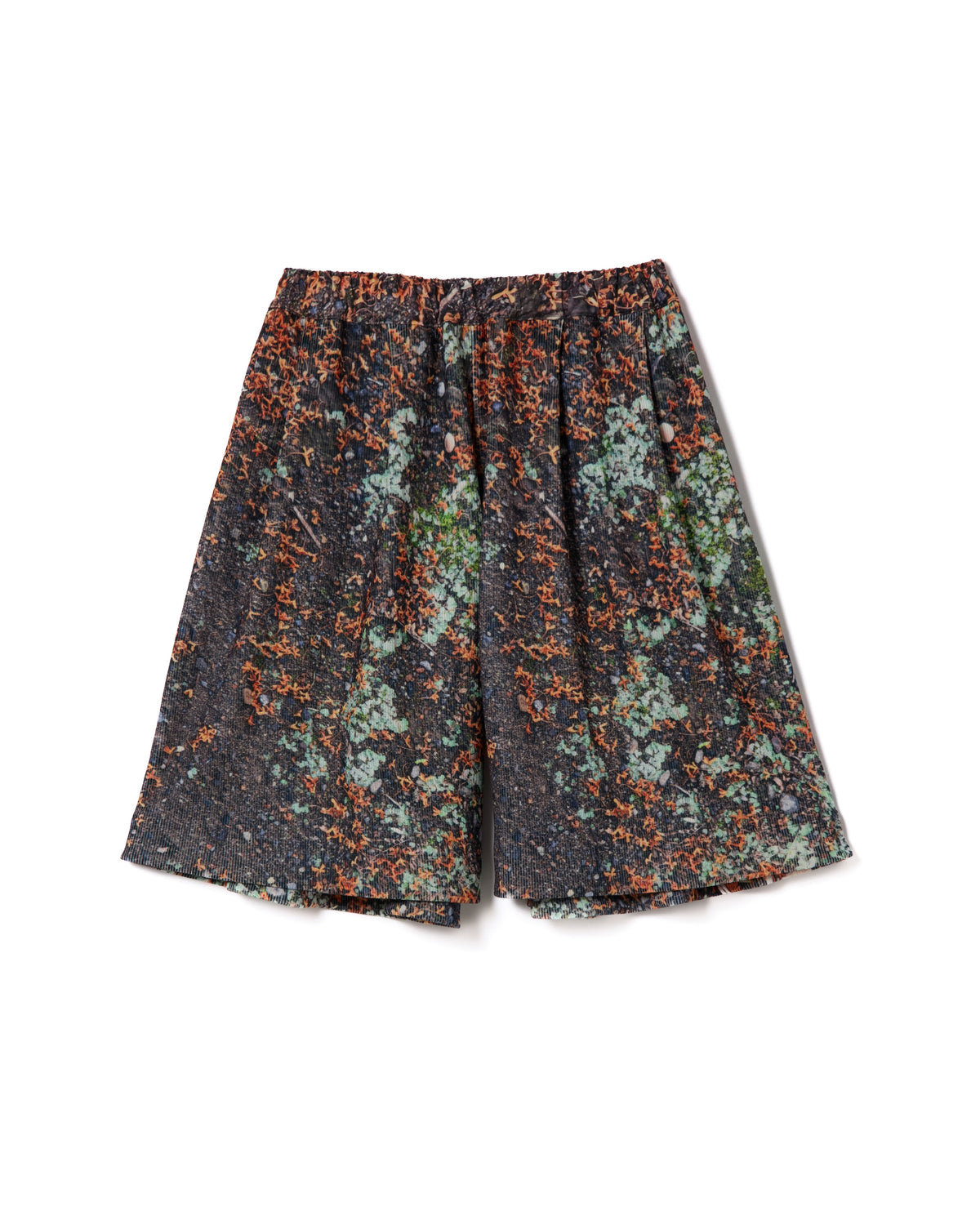 PRINT RIB WIDE SHORTS (RUST)