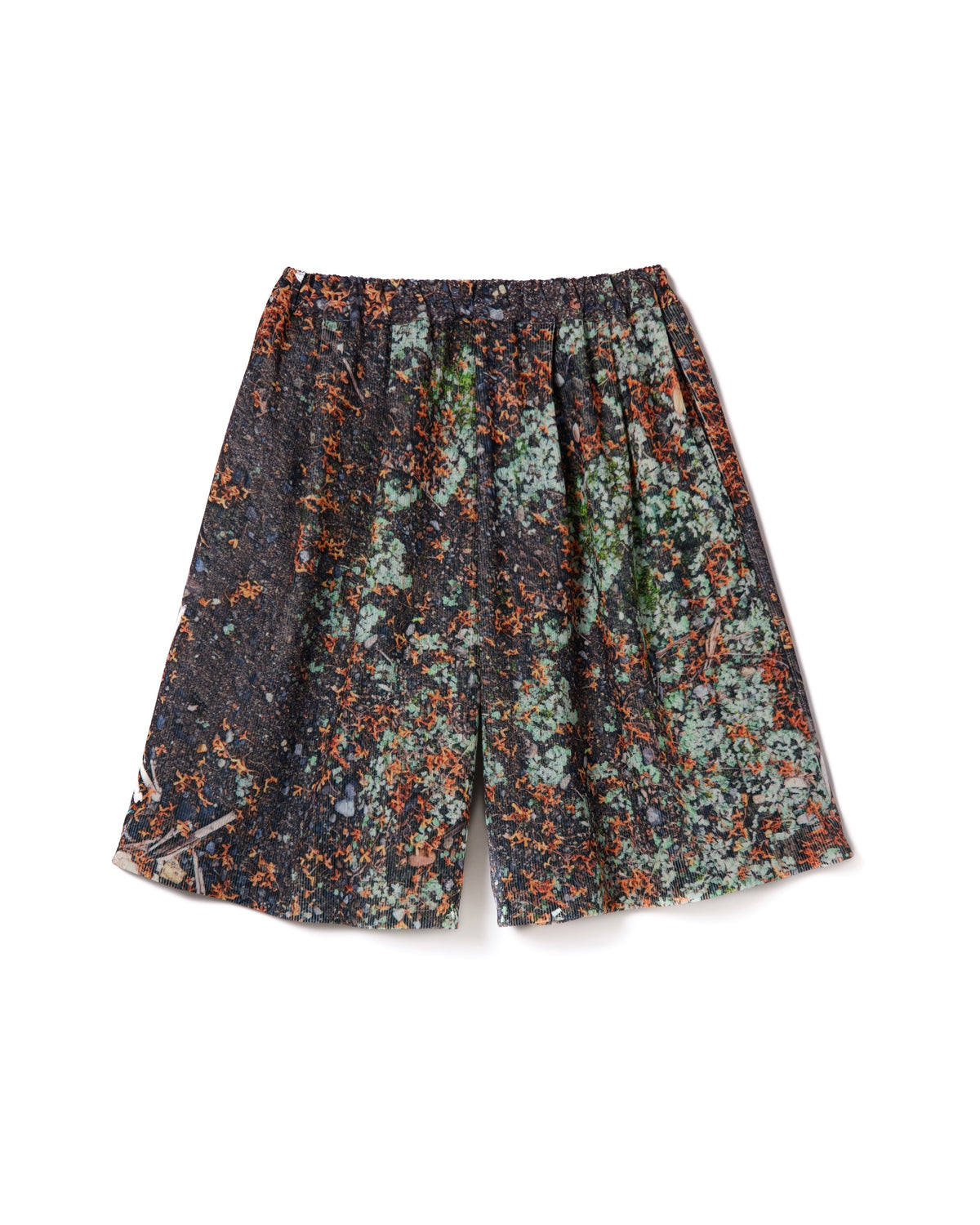PRINT RIB WIDE SHORTS (RUST)