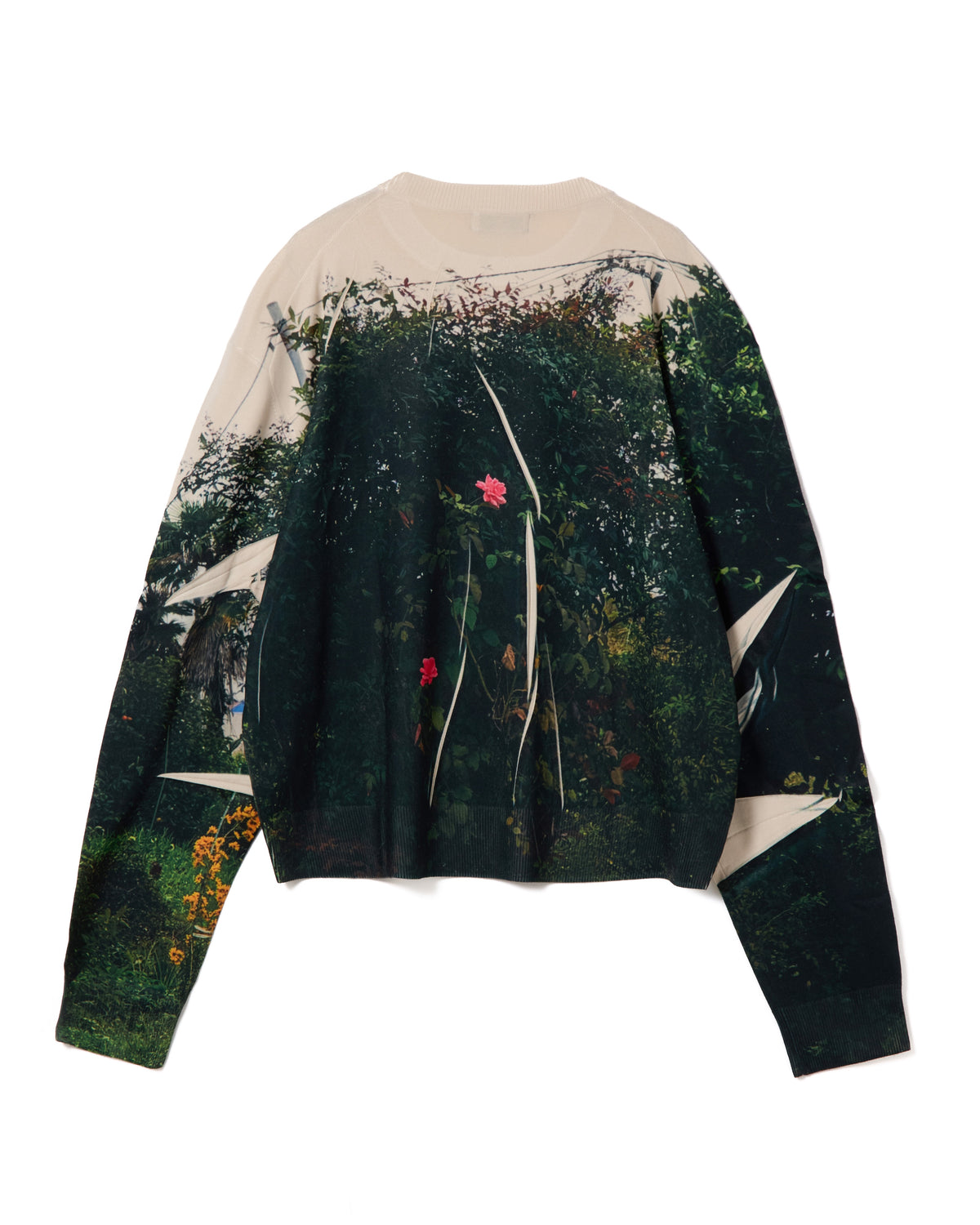 PRINT KNIT PULLOVER TOP (FLOWER)
