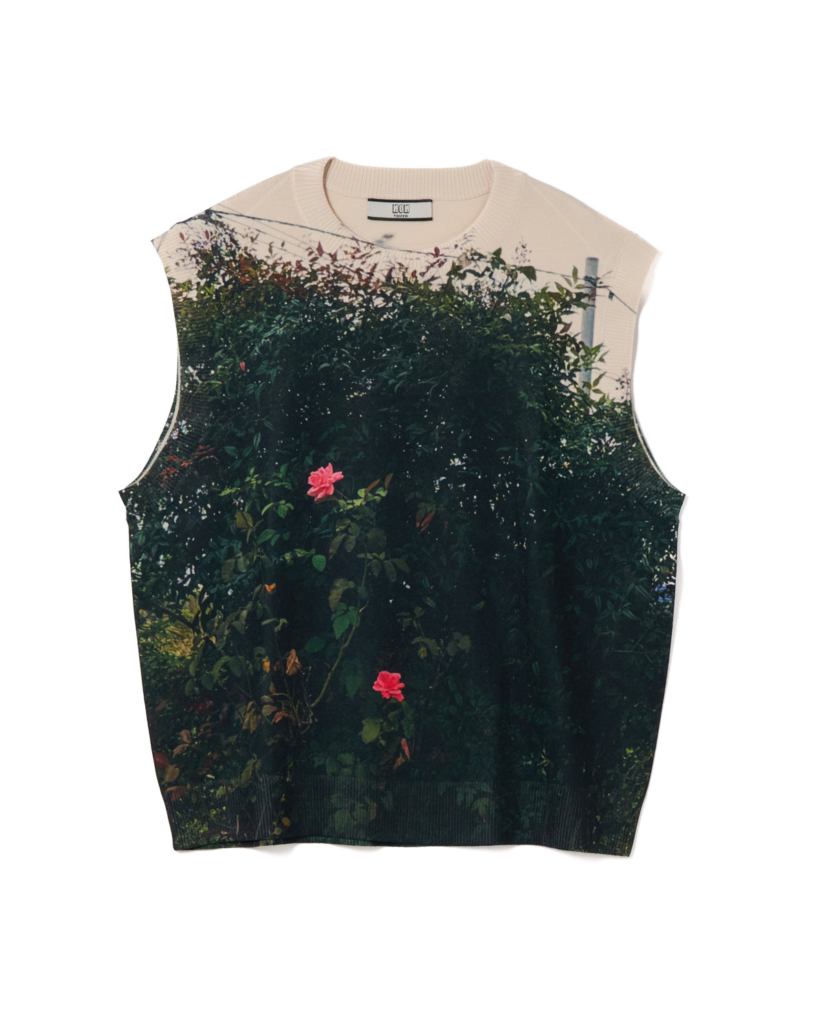 PRINT KNIT PULLOVER VEST (FLOWER)