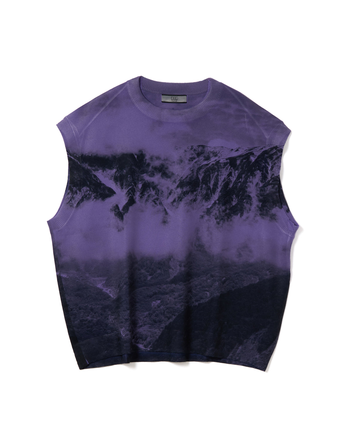 PRINT KNIT PULLOVER VEST (PURPLE)