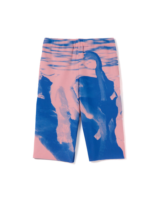 PRINT RIB SHORTS (PINK)