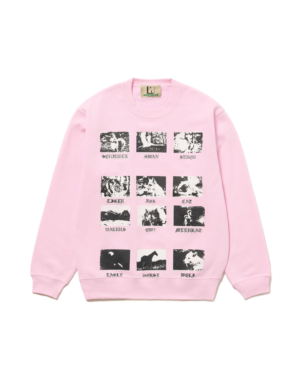 PRINT PULLOVER SWEAT / ANIMAL (PINK)