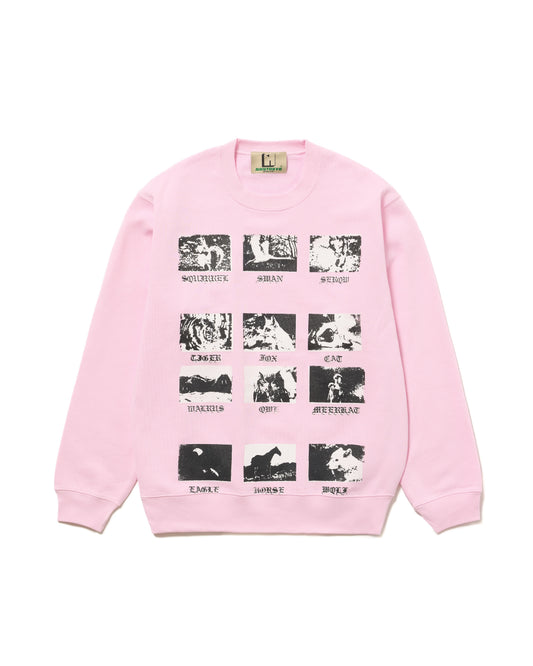 PRINT PULLOVER SWEAT / ANIMAL (PINK)