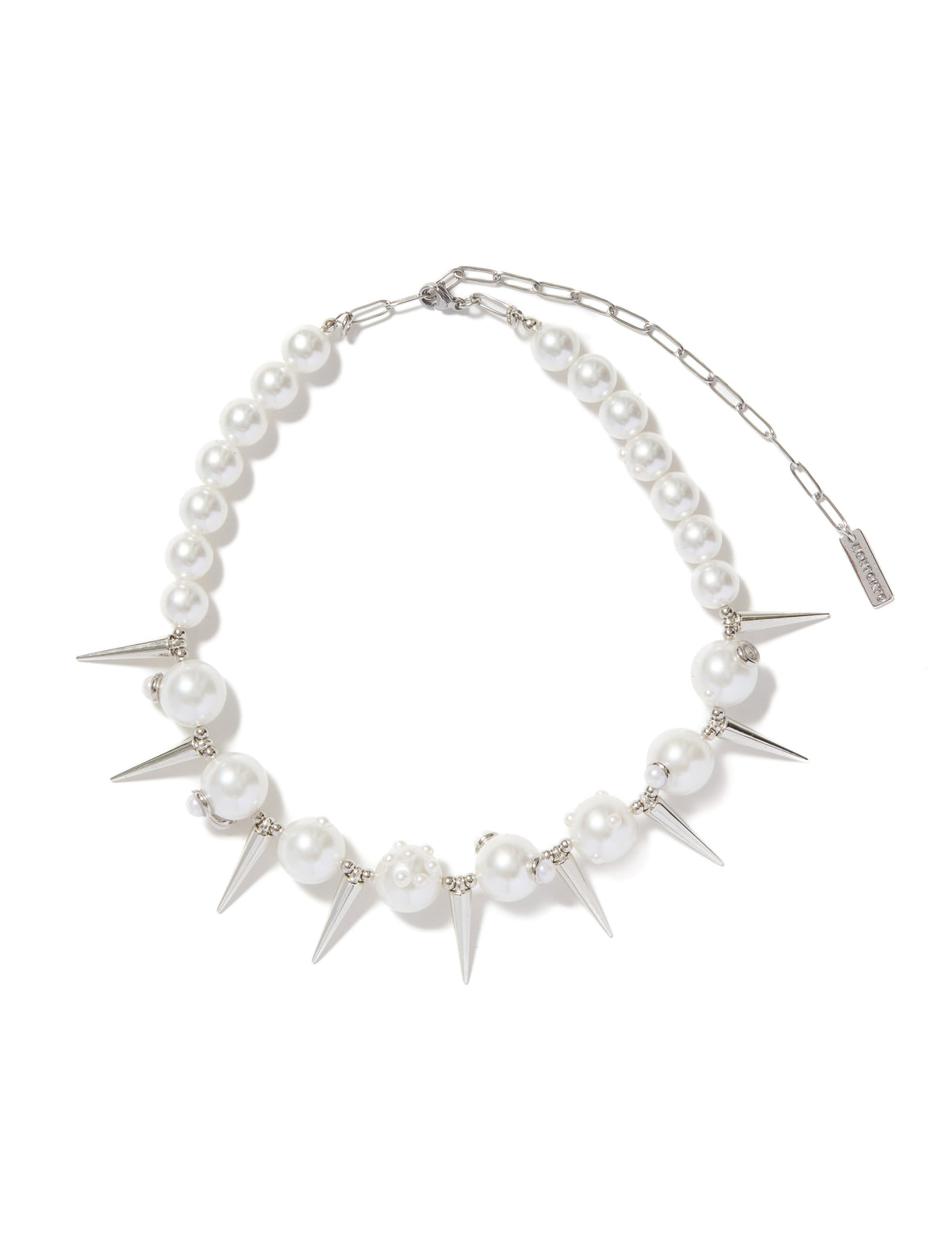 PEARL & STUDS NECKLACE (WHITE)