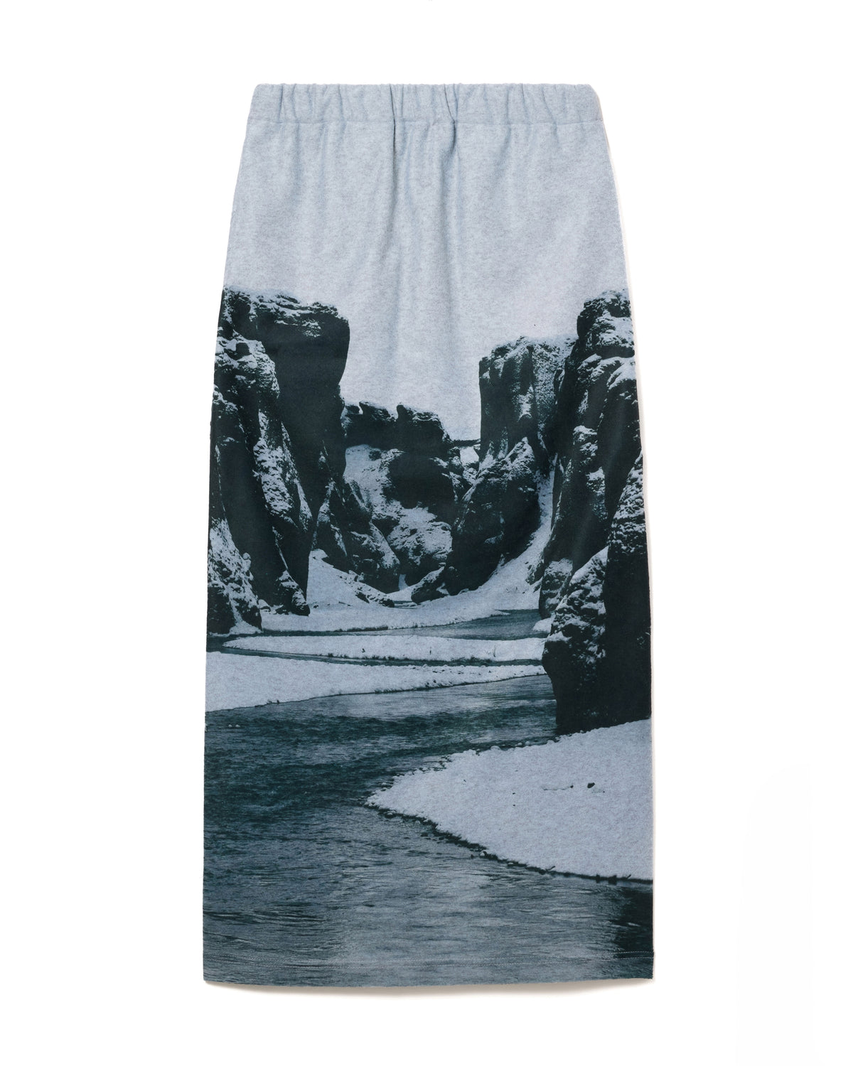 PRINT FLEECE SKIRT (GRAY)