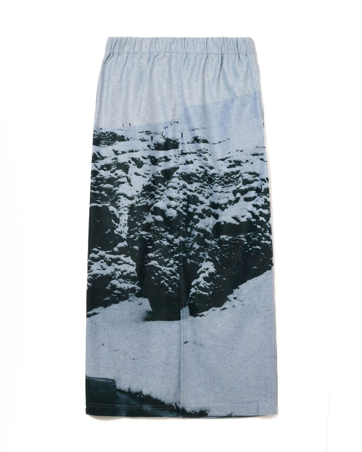 PRINT FLEECE SKIRT (GRAY)