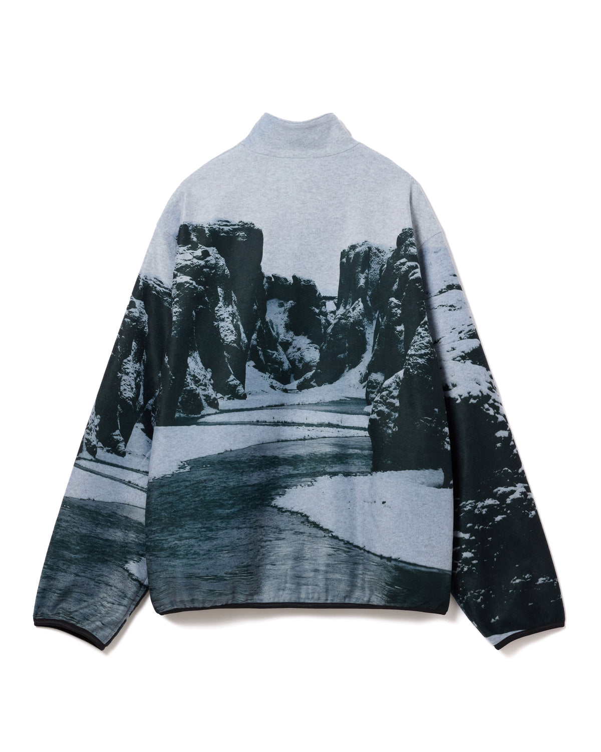 PRINT FLEECE BLOUSON (GRAY)