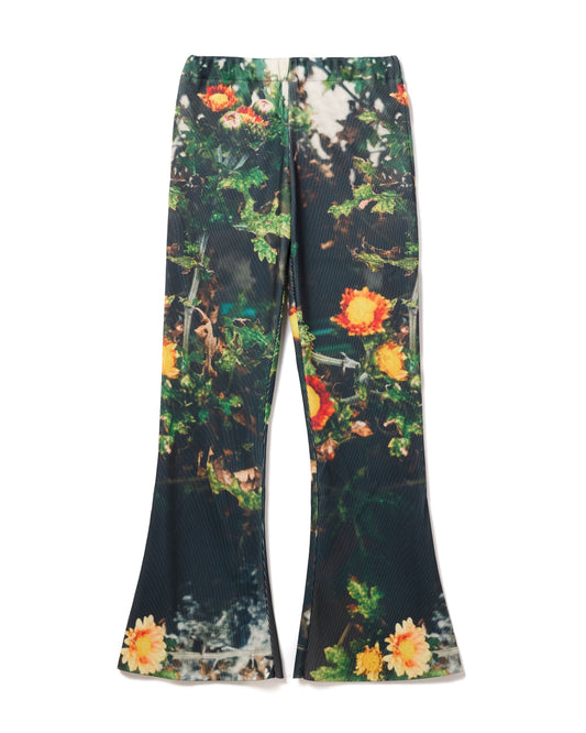 RIB FLARE PANTS (FLOWER)