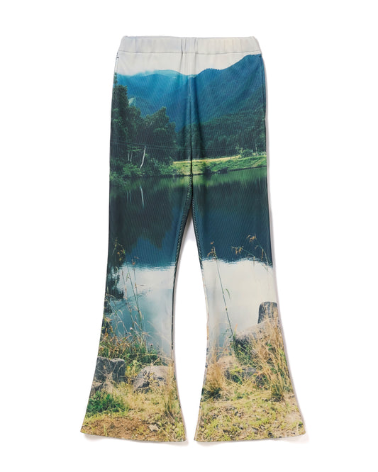 RIB FLARE PANTS (LAKE)