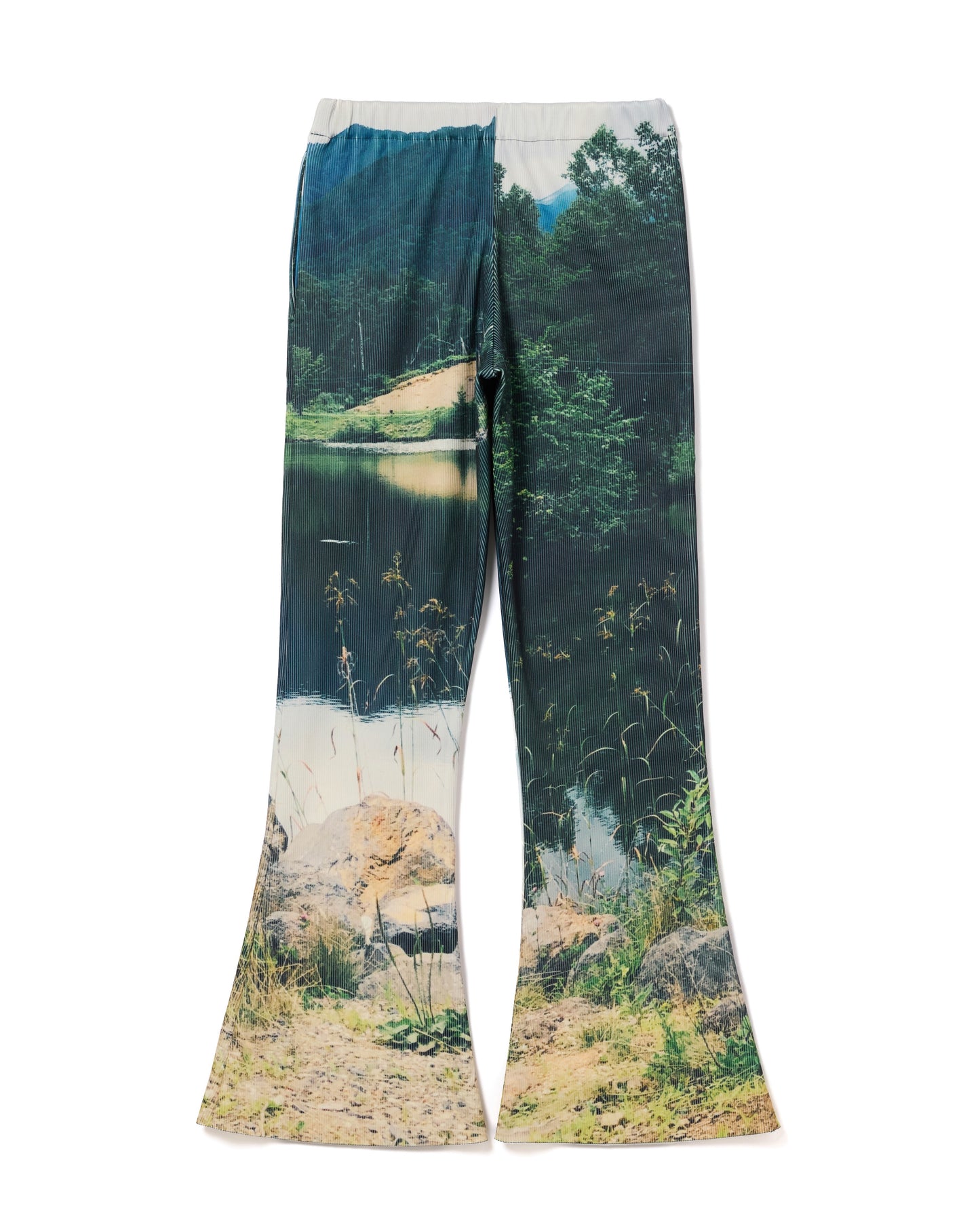 RIB FLARE PANTS (LAKE)