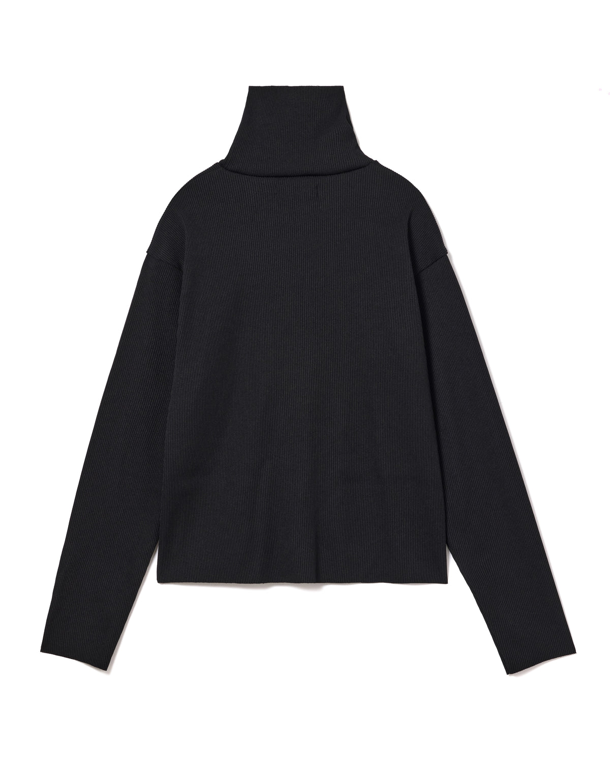 RIB HI-NECK TOP (BLACK)