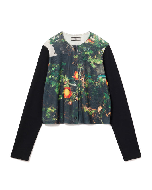 RIB COMPACT CARDIGAN (FLOWER)