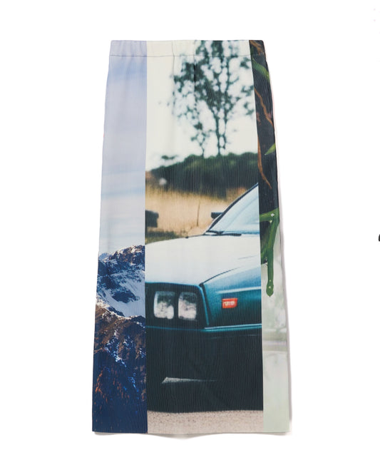 PRINT RIB SKIRT (COLLAGE)