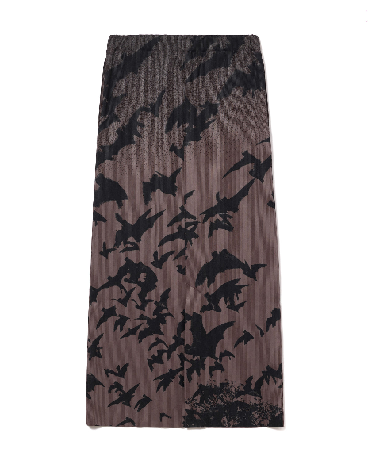 PRINT RIB SKIRT (CHARCOAL)