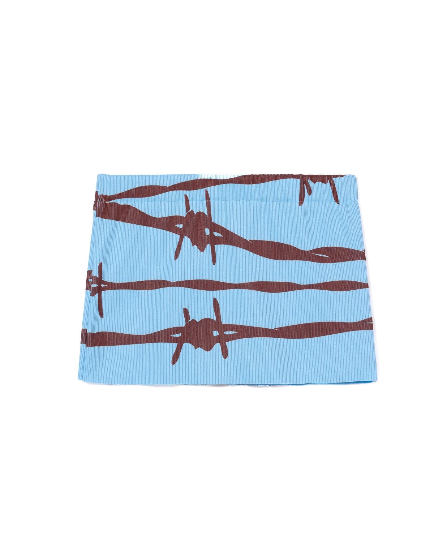 2WAY RIB BUSTIER&MINI SKIRT (L.BLUE)